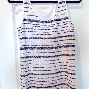 Ann Taylor small black and white sequenced T-shirt